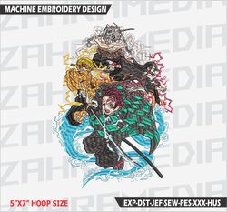 anime inspired , machine embroidery design, files, instant download