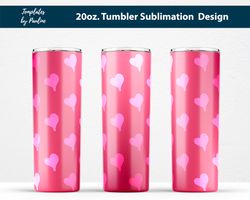 seamless wedding pink heart tumbler wrap