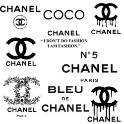 chanel bundle fashion svg, chanel brand logo svg, chanel logo svg, fashion logo svg, file cut digital download