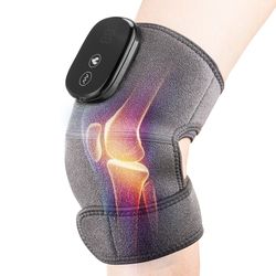 cordless knee massager shoulder brace with heat, 3-in-1 heated knee elbow shoulder brace wrap, vibration knee heating