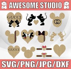 bundle 15 files gucci fashion svg, gucci logo svg, logo bundle svg, clipart