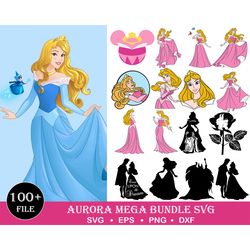 100 files aurora bundle, disney princess svg, aurora svg, sleeping beauty svg, sleeping svg, princess svg, little prince