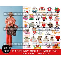 150 bad bunny svg, yo perreo sola, instant download, png, cut file, cricut, silhouette, bundle, eps, dxf, pdf, el conejo