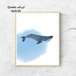 whale nursery prints, sea animal nursery prints, nursery wall art, cute nursery prints, nursery printable art