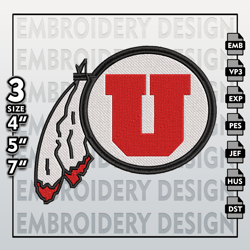 utah utes embroidery files, ncaa logo embroidery designs, ncaa utes, machine embroidery designs