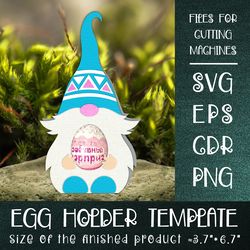 nordic gnome | chocolate egg holder template svg