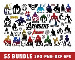 marvel superhero avengers superheroes svg bundle files for cricut, silhouette, marvel superhero avengers