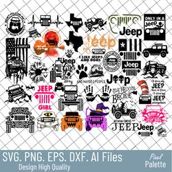 jeep bundle svg, jeep svg, vector file, instant download