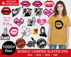 1000 bundle buffy the vampire slayer bundle, vampire slayer, buffy silhouette, buffy svg, 90s tv show cut files, clipart