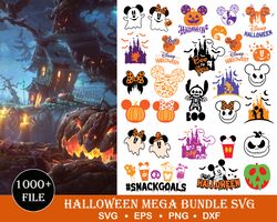 1000 halloween bundle svg, halloween svg, digital file, hocus pocus svg, horror movies svg, disney halloween svg