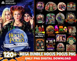 120 hocus pocus png ,halloween horror movies characters bundle png printable, png files for sublimation designs digital