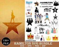 130 hamilton svg, hamilton svg bundle, hamilton silhouette, hamilton quotes svg, cricut file, cut file, printable, vecto