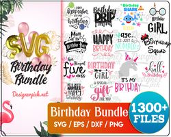 1300 happy birthday svg, birthday bundle, birthday svg, birthday party svg, birthday cake svg, birthday party svg, birth