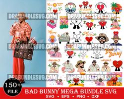 150 bad bunny svg, yo perreo sola, instant download, png, cut file, cricut, silhouette, bundle, eps, dxf, pdf, el conejo