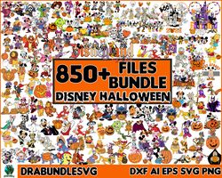 850 disney halloween svg, cartoon character svg, friends svg, spooky vibes svg, funny halloween svg, pumpkin svg, trick