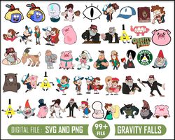 99 gravity falls svg, gravity clipart, gravity svg file, gravity vector, silhouette, circut cut files, cricut svg, digit