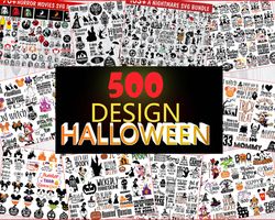 mega bundlle 500 halloween svg, halloween bundle svg, halloween svg bundle files for cricut silhouette studio instant do