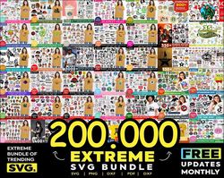 the ultimate mega bundle svg, mega bundle svg, 200000 unique designs almost everything included