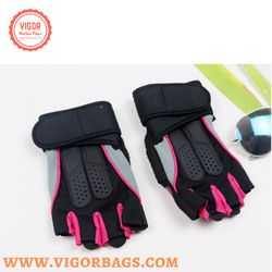 black fitness gym weight lifting gloves for men driving bike
