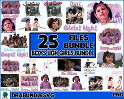 25 boys ugh girls ugh png bundle, valentine little rascals, 90's movie valentines png, funny valentine, anti valentine i
