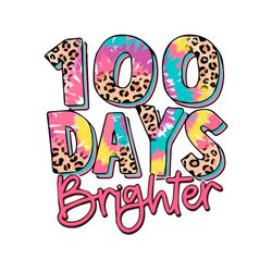 100 days brighter leopard 100 days of school svg cutting files