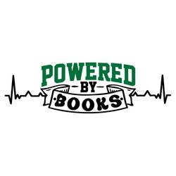 powered by books librarian book lover svg cutting files