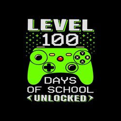 video gamer student 100th day of school unlocked svg