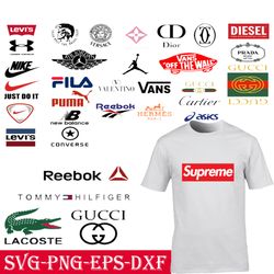 Fila  Gucci Supreme Bundle Svg, Vans ,Nike svg files