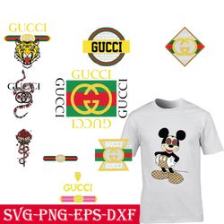 gucci logo bundle svg, gucci svg, gucci logo svg, mickey mouse gucci svg, rose gucci svg files