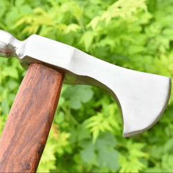 viking axe, custom made axe, tomahawk axe, throwing axe with leather sheath