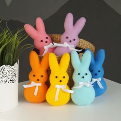 easy felt bunny pattern, easter ornament, easter decorations, felt rabbit, felt animals, felt ornament pattern, felt foy