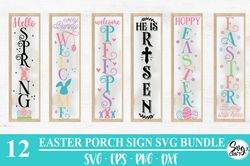 easter porch sign svg bundle svg, spring vertical signs svg