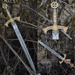 viking swords handmade forged damascus steel, cosplay fantasy swords,gladiator sword, knight templar decorative sword