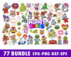 disney muppets muppet babies svg bundle files for cricut, silhouette, disney muppets babies svg, disney muppet muppets