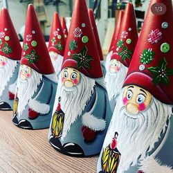 wooden matryoshka nordic gnomes, scandinavian christmas gnome decor, gnome figurine swedish christmas gift for children