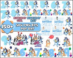 bluey, bluey svg, bluey birthday, bluey birthday decorations, bluey stickers, bluey birthday shirt, bluey cake topper, b