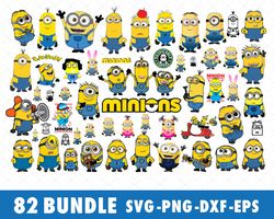 minions minion despicable me svg bundle files for cricut, silhouette, minions svg, minions svg files, minions svg files