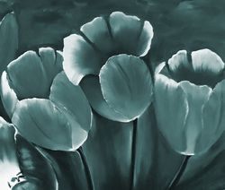 indigo tulips/indigo flowers/digital download print