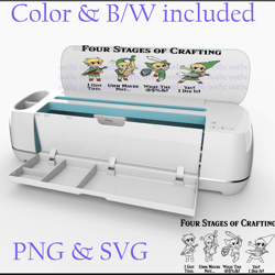 4 stages of crafting evolution of link-  cricut- svg png