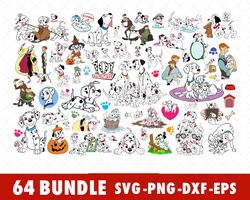 disney 101 dalmatians svg bundle files for cricut, silhouette, 101 dalmatians dog svg, 101 dalmatians svg files