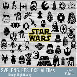 star wars svg bundle, warrios svg bundle, star wars cut files, darth vader svg, instant download