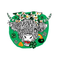 lucky heifer st patrick heifer four leaf clover svg cutting files