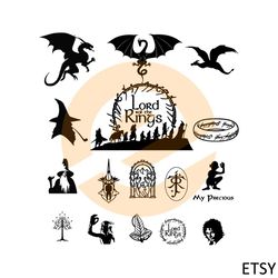 lord of the rings bundle svg files silhouette diy craft