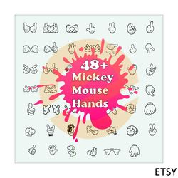 mickey mouse hands bundle disneyland svg cricut digital file