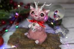 xmas deer art doll miniature doll ooak toy