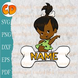 afro baby personalized birthday banner svg, cricut layered flintstones png print birthday svg, girl baby shirt diy svg