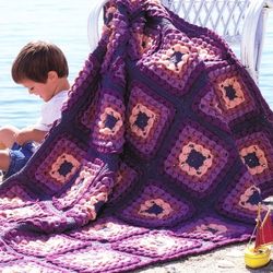 seashells afghan vintage crochet pattern 195