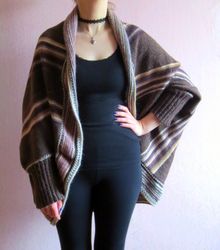 women cardigan cocoon oversize merino wool hand knit loose fit cardigan long sleeves open chunky cardigan christmas gift