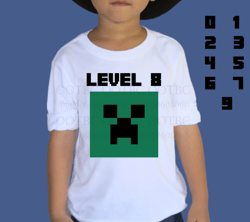 creeper birthday boy - includes numbers 0-9 cricut sublimation png svgs