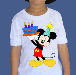 mickey mouse with birthday cake- birthday t-shirt design cricut sublimation png svgs